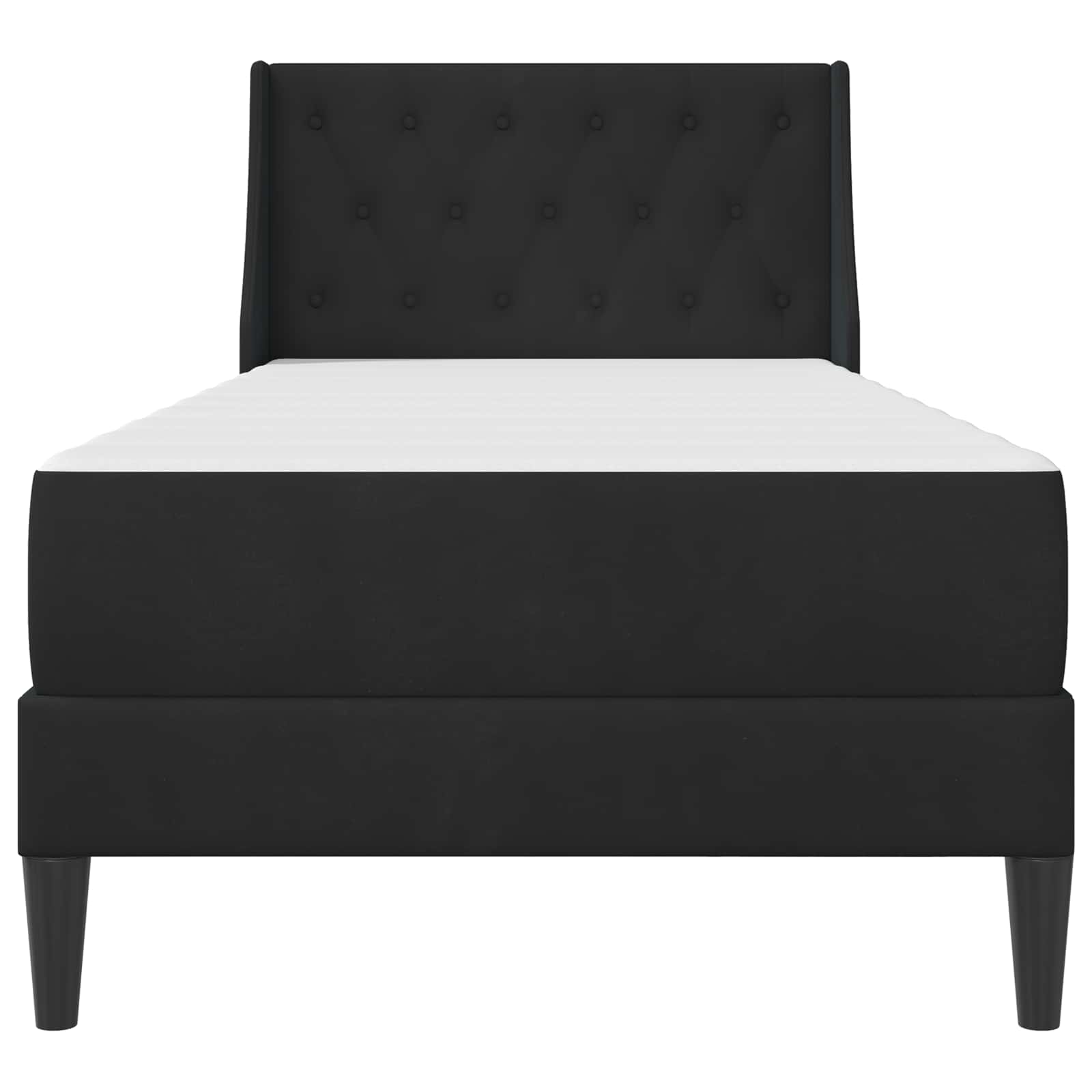 Struttura letto con materasso Nero 100 x 200 cm Velluto | homemem39