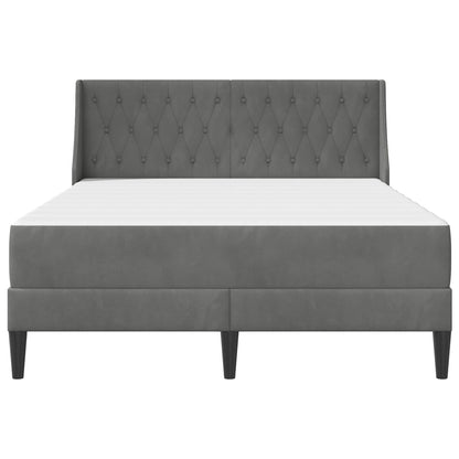 Struttura letto con materasso Grigio scuro 120 x 190 cm Velluto