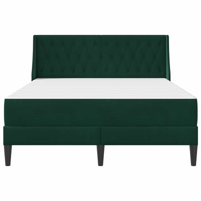 Struttura letto con materasso Verde Scuro 120 x 190 cm Velluto