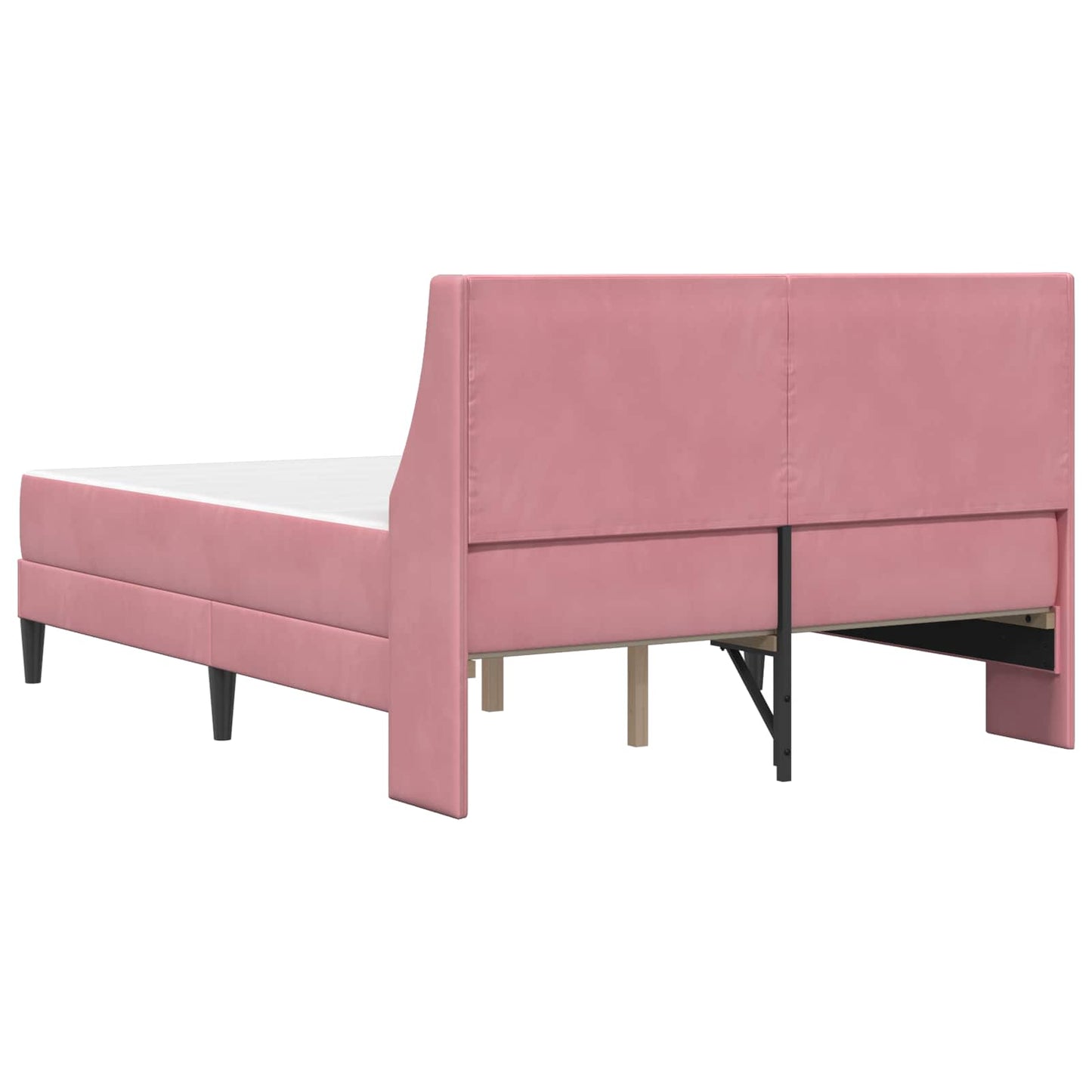 Struttura letto con materasso Rosa 120 x 190 cm Velluto
