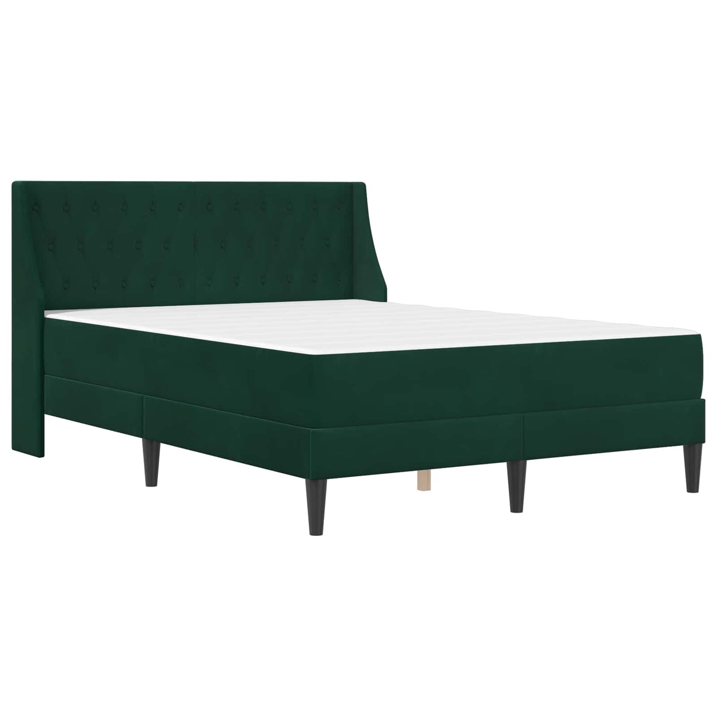 Struttura letto con materasso Verde Scuro 120 x 200 cm Velluto