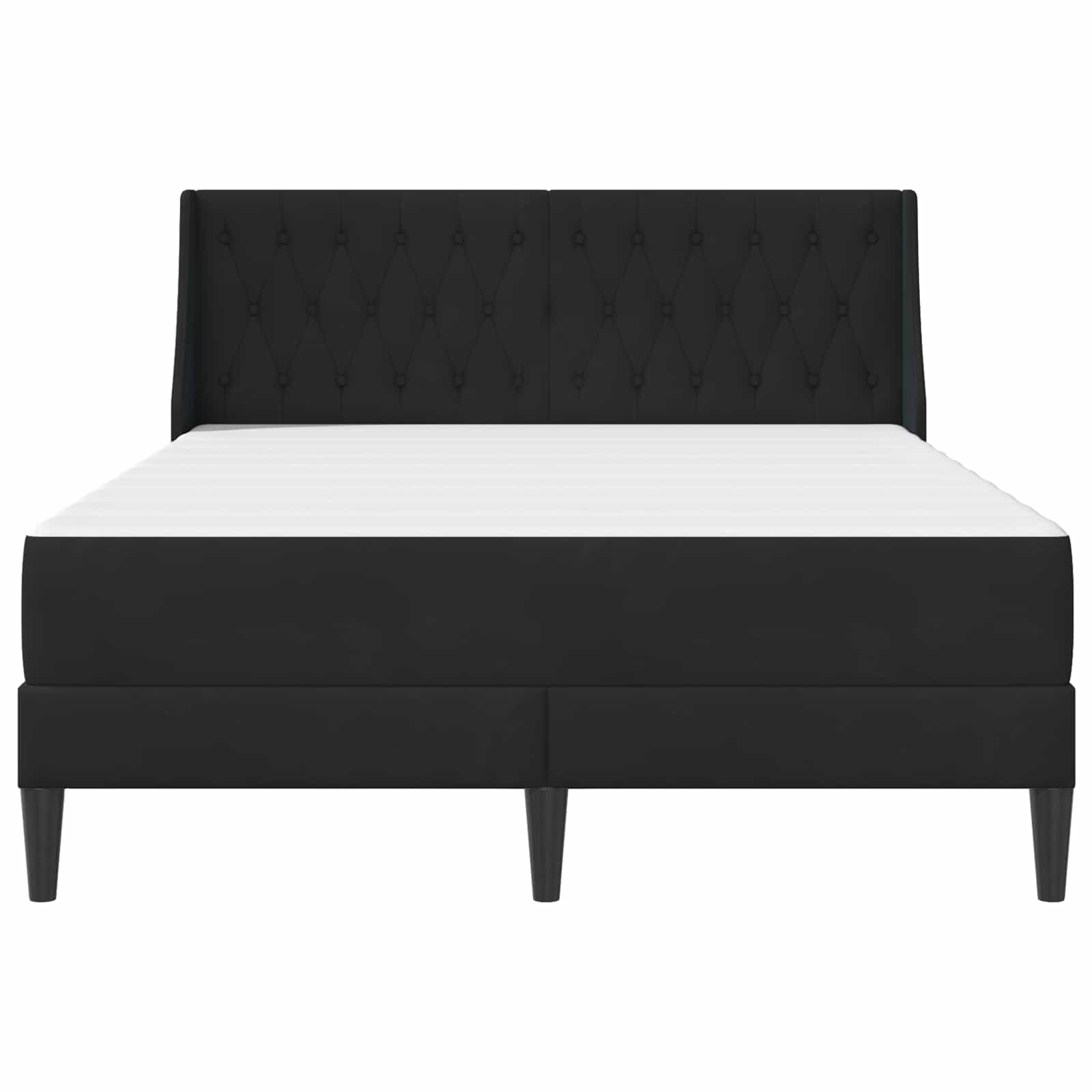 Struttura letto con materasso Nero 120 x 200 cm Velluto | homemem39