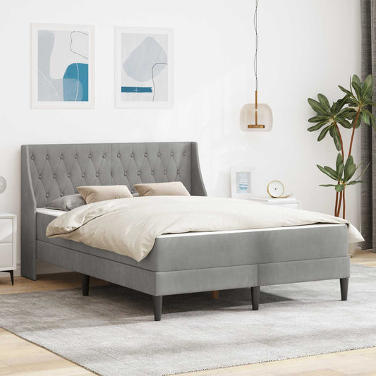 Struttura letto con materasso Grigio chiaro 140 x 190 cm