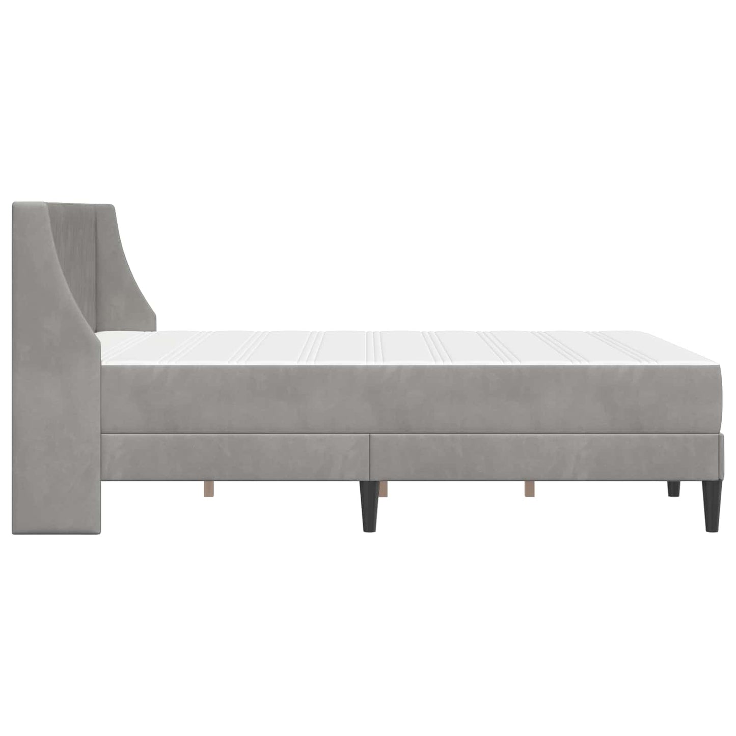 Struttura letto con materasso Grigio chiaro 140 x 190 cm