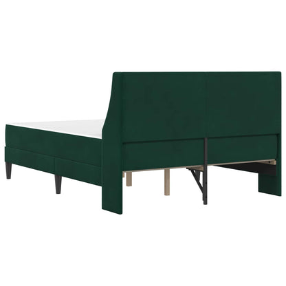 Struttura letto con materasso Verde Scuro 140 x 190 cm Velluto