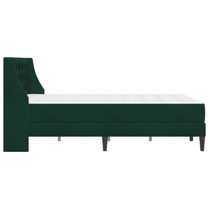 Struttura letto con materasso Verde Scuro 140 x 190 cm Velluto