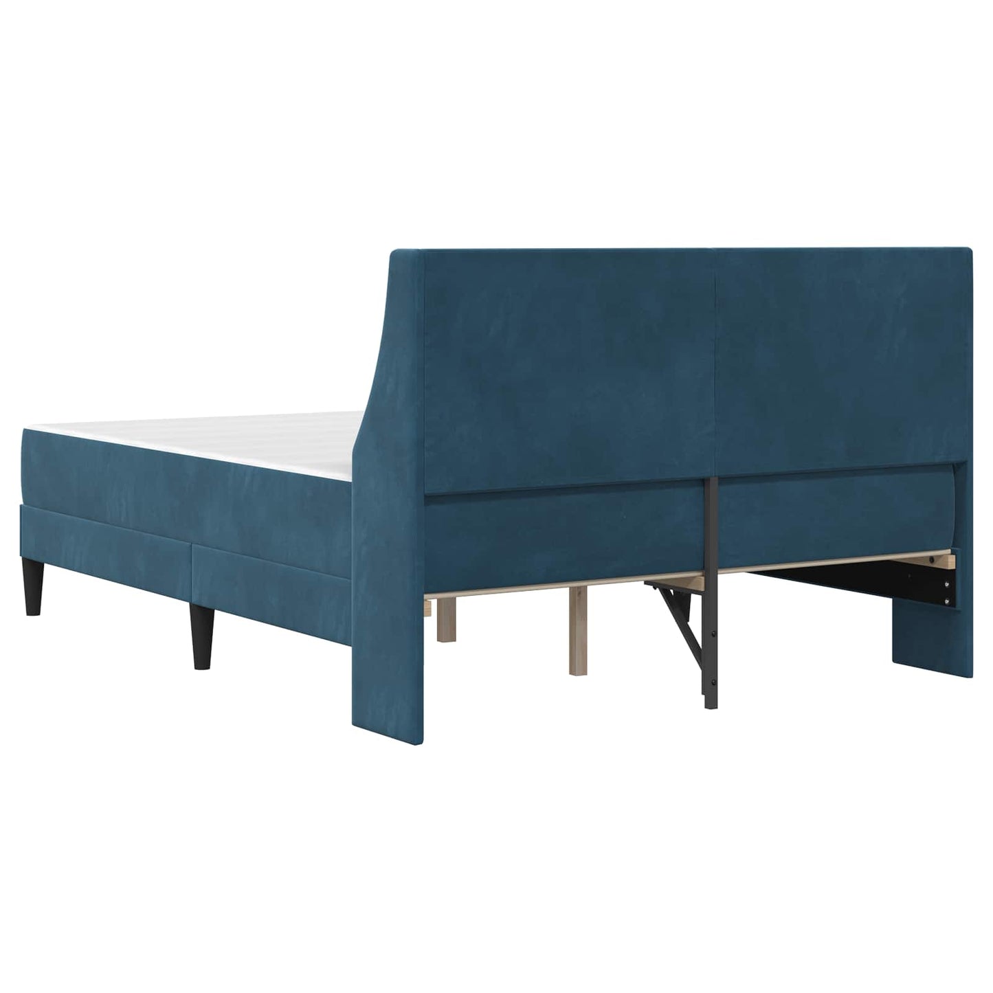 Struttura letto con materasso Blu 140 x 200 cm Velluto | homemem39