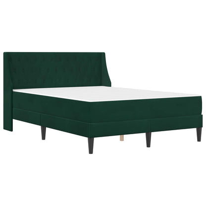 Struttura letto con materasso Verde Scuro 160 x 200 cm Velluto