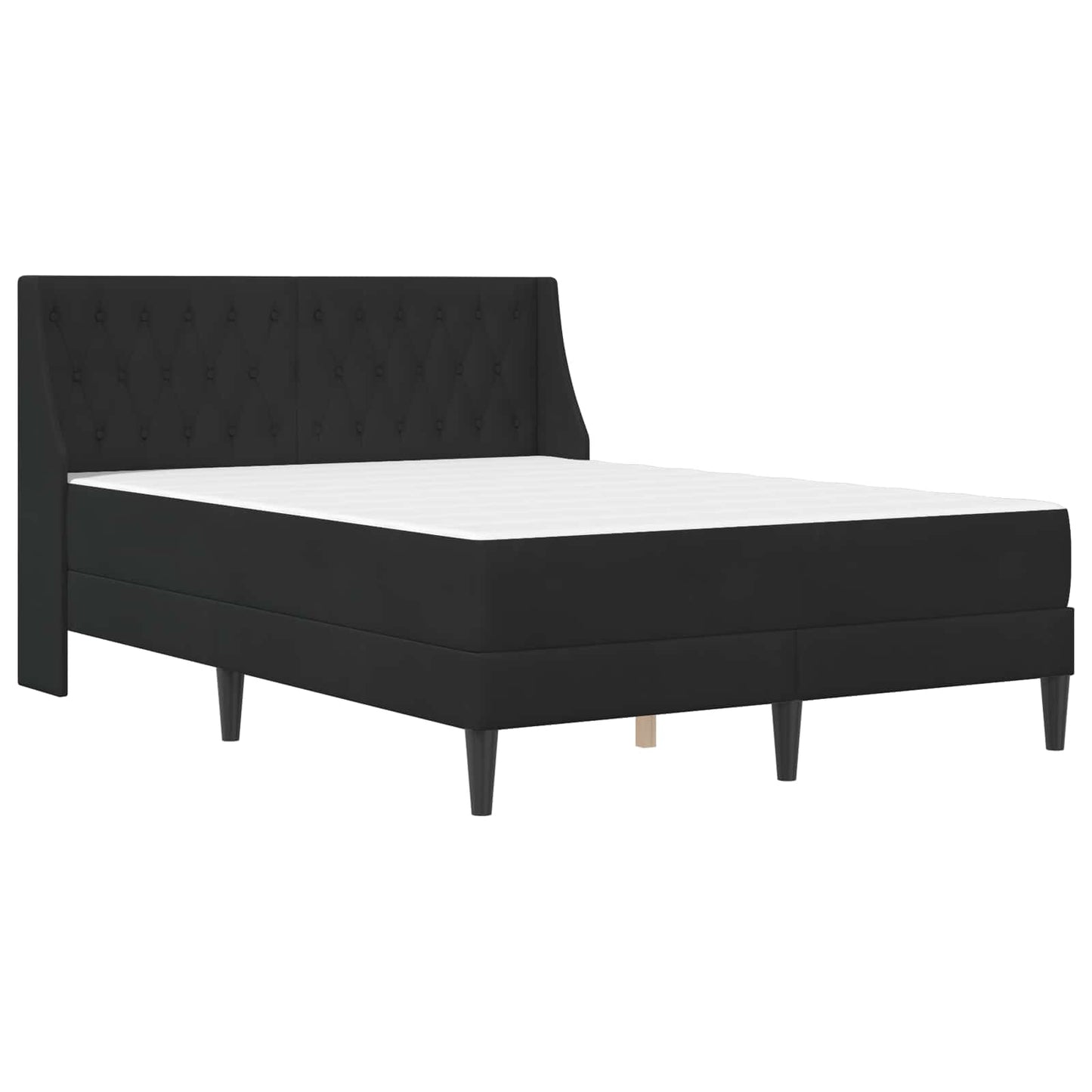 Struttura letto con materasso Nero 160 x 200 cm Velluto | homemem39