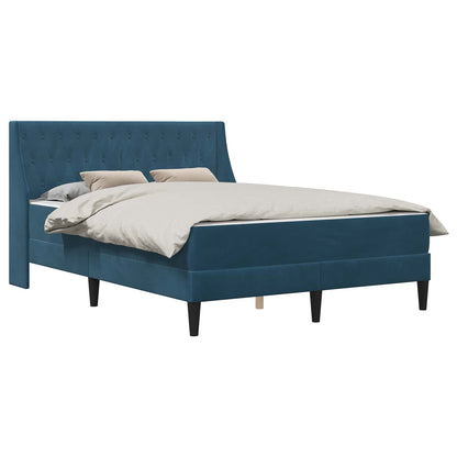 Struttura letto con materasso Blu 160 x 200 cm Velluto | homemem39