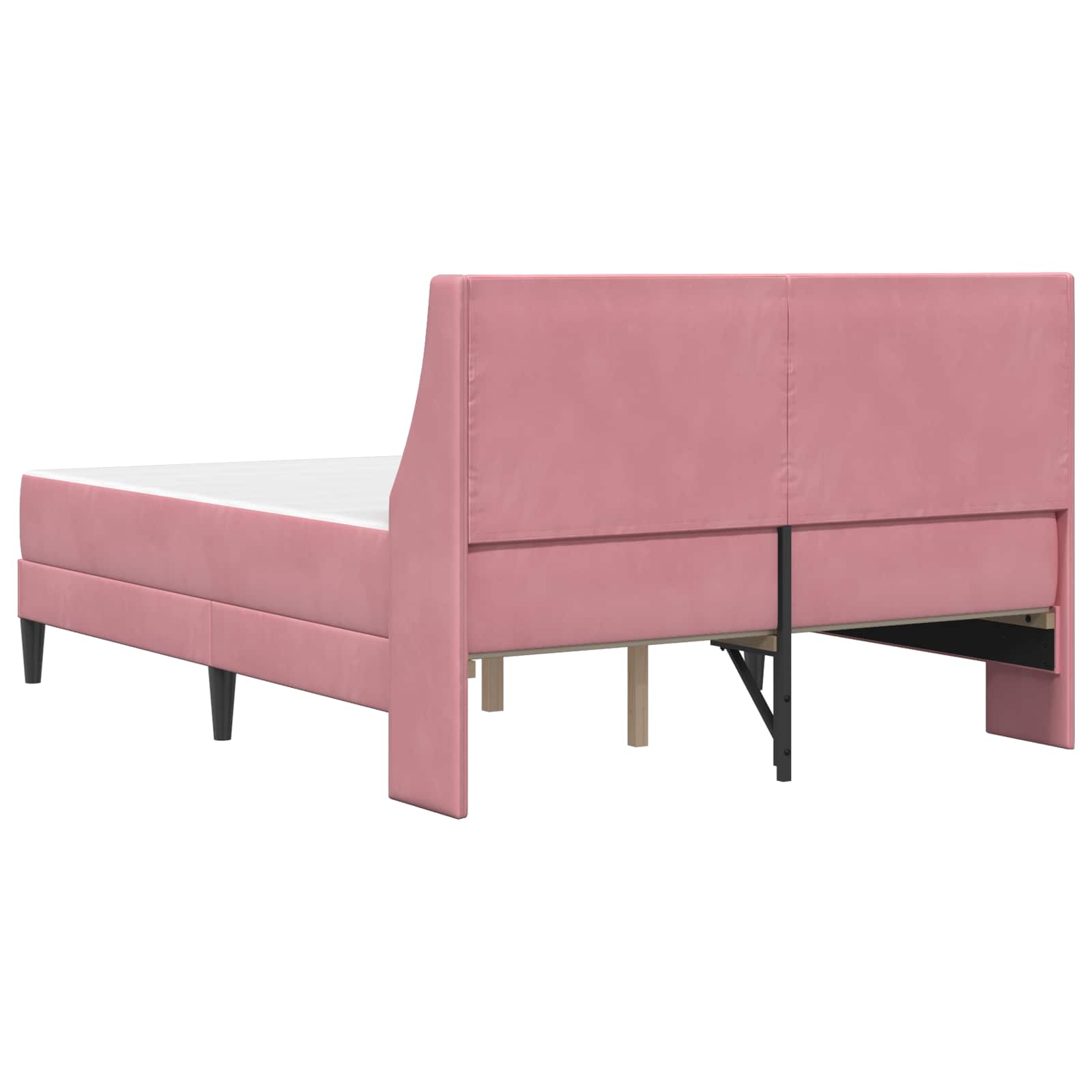 Struttura letto con materasso Rosa 180 x 200 cm Velluto | homemem39