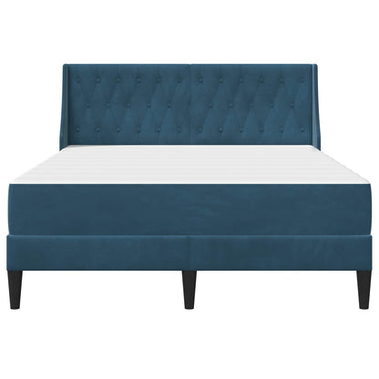 Struttura letto con materasso Blu 180 x 200 cm Velluto