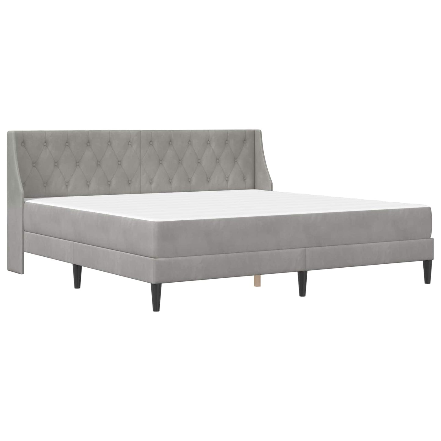 Struttura letto con materasso Grigio chiaro 200 x 200 cm | homemem39
