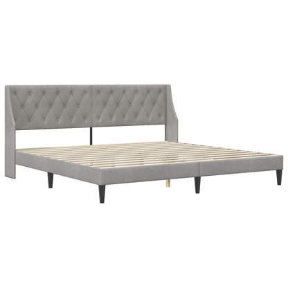 Struttura letto con materasso Grigio chiaro 200 x 200 cm | homemem39
