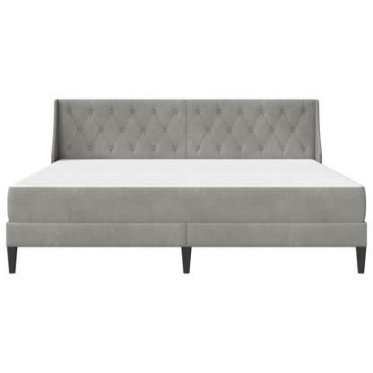 Struttura letto con materasso Grigio chiaro 200 x 200 cm | homemem39