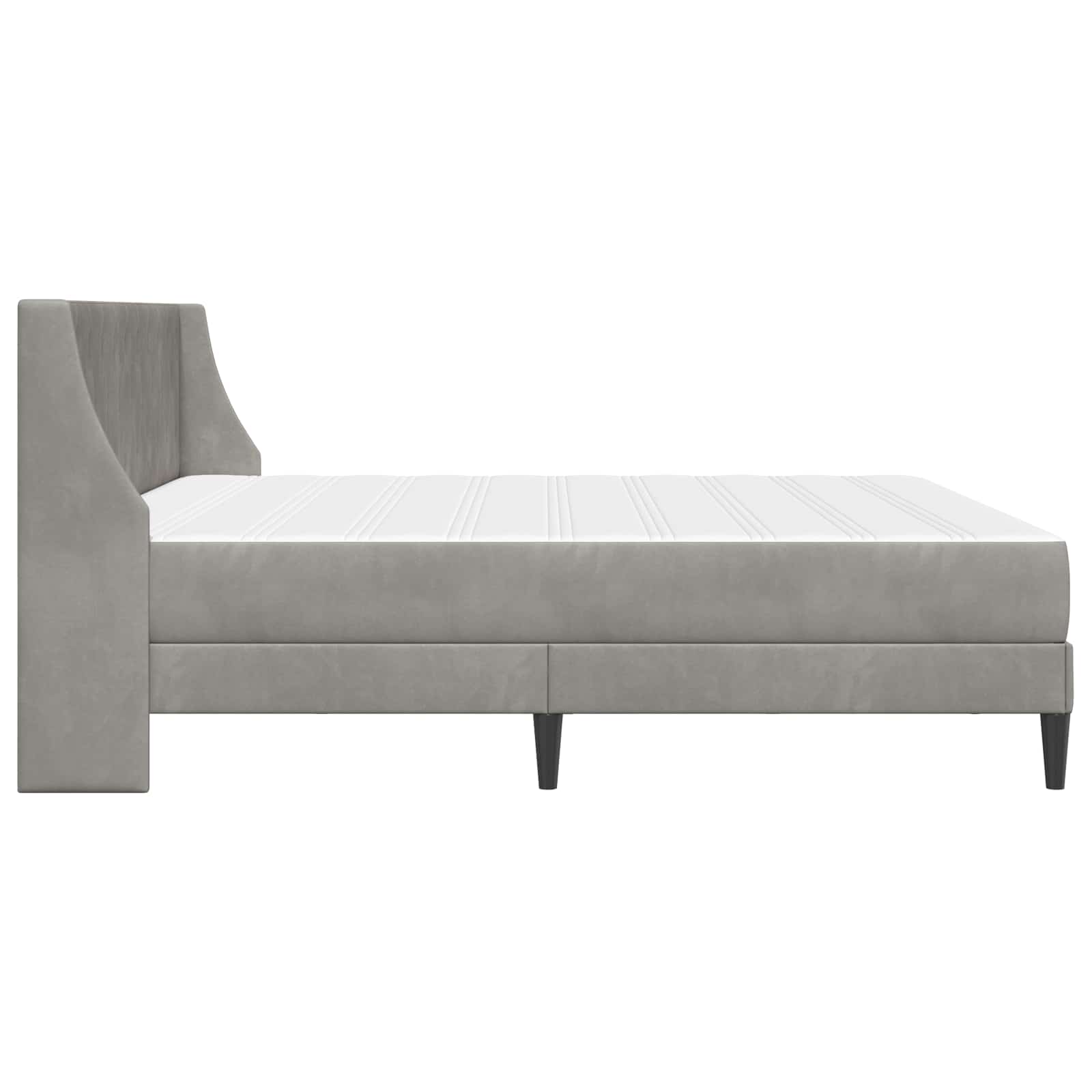 Struttura letto con materasso Grigio chiaro 200 x 200 cm | homemem39