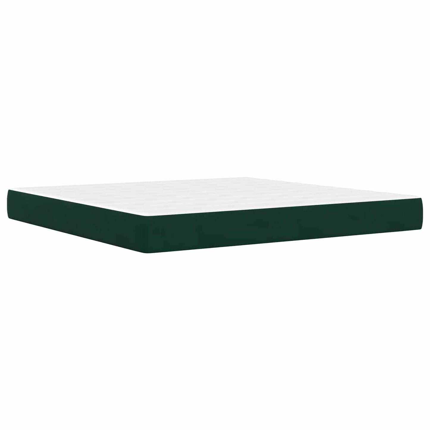 Struttura letto con materasso Verde Scuro 200 x 200 cm Velluto | homemem39