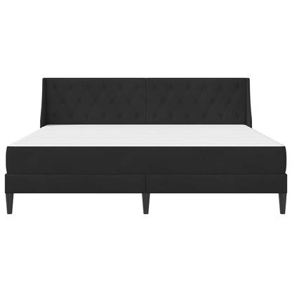 Struttura letto con materasso Nero 200 x 200 cm Velluto | homemem39