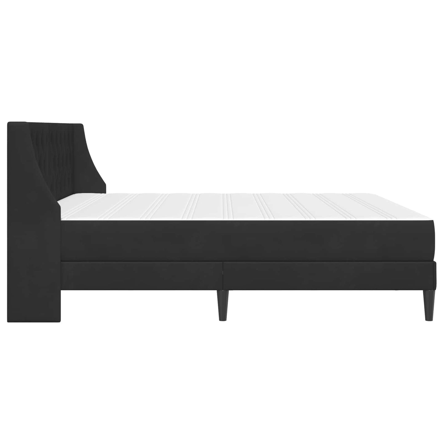 Struttura letto con materasso Nero 200 x 200 cm Velluto | homemem39