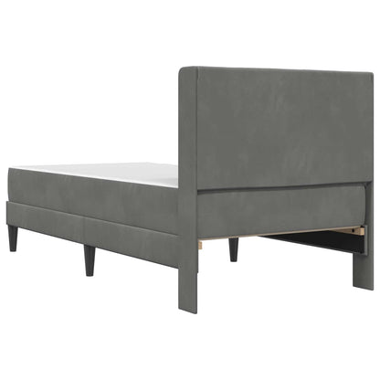 Struttura letto con materasso Grigio Scuro 80 x 200 cm Velluto | homemem39