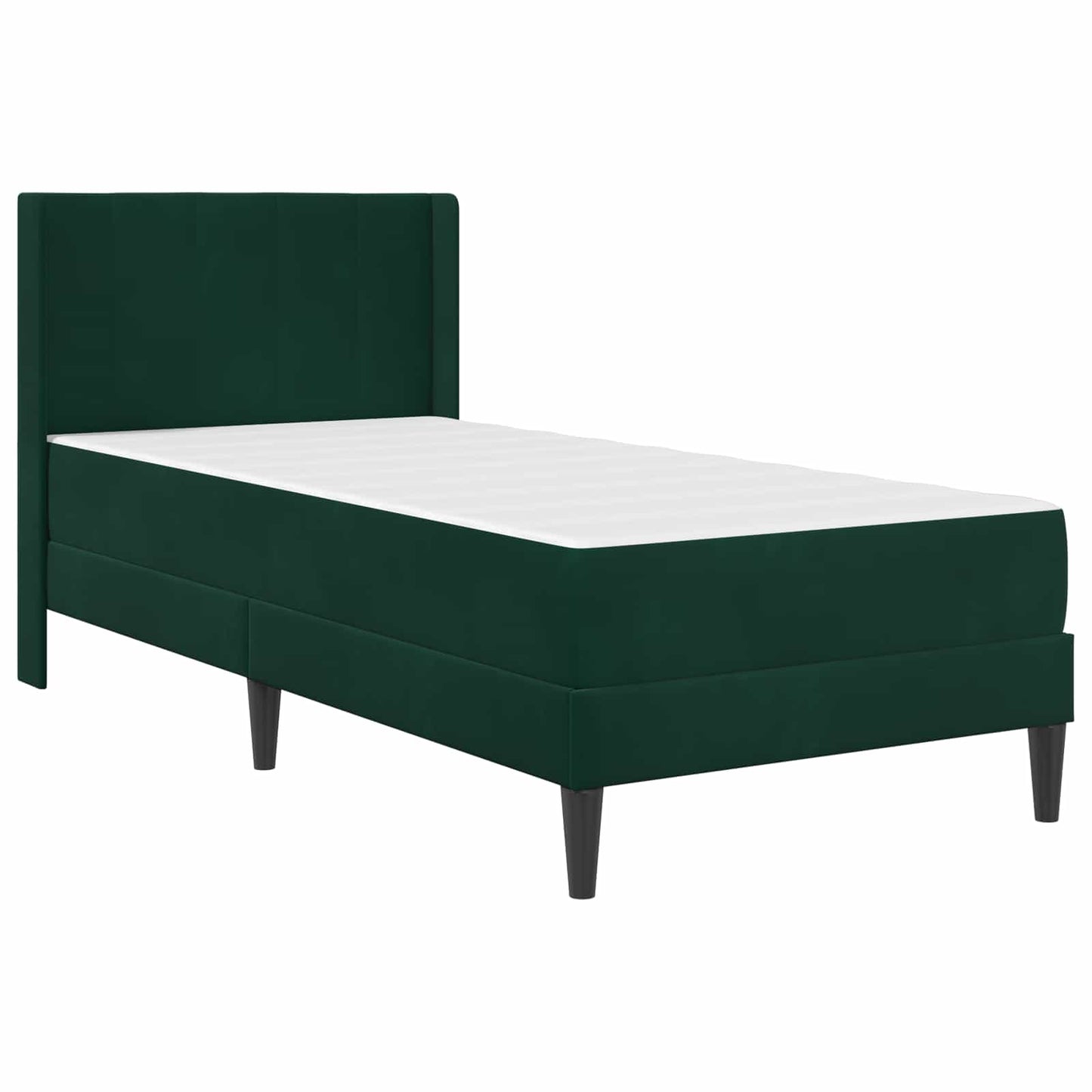 Struttura letto con materasso Verde Scuro 80 x 200 cm Velluto | homemem39