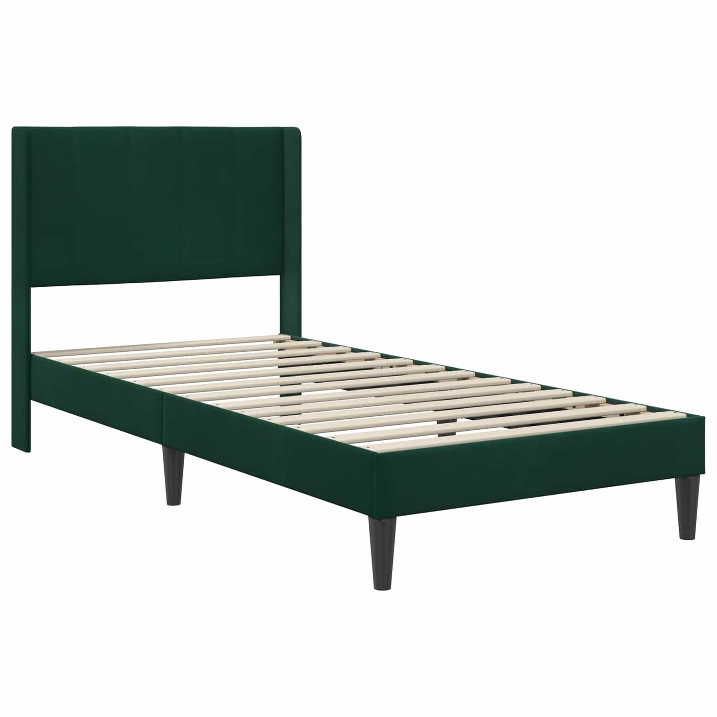 Struttura letto con materasso Verde Scuro 80 x 200 cm Velluto | homemem39