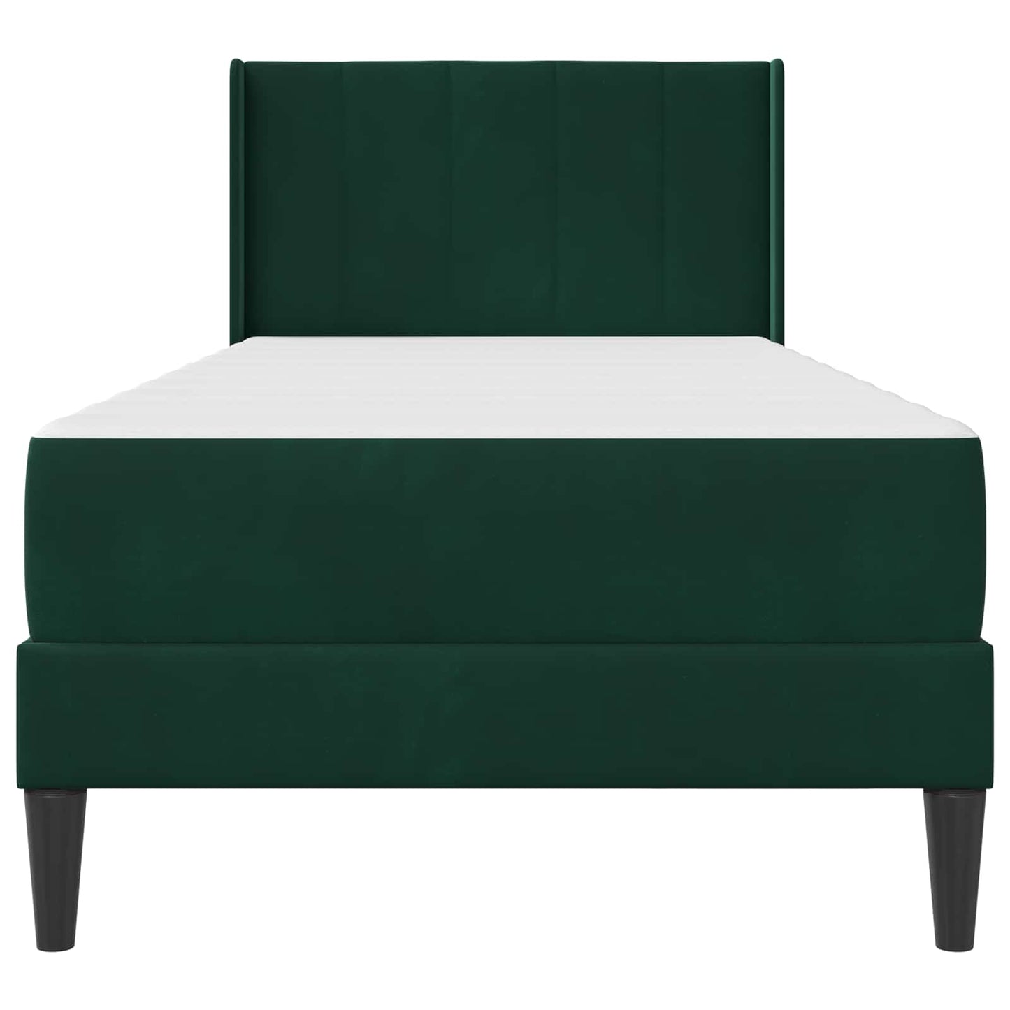 Struttura letto con materasso Verde Scuro 80 x 200 cm Velluto | homemem39