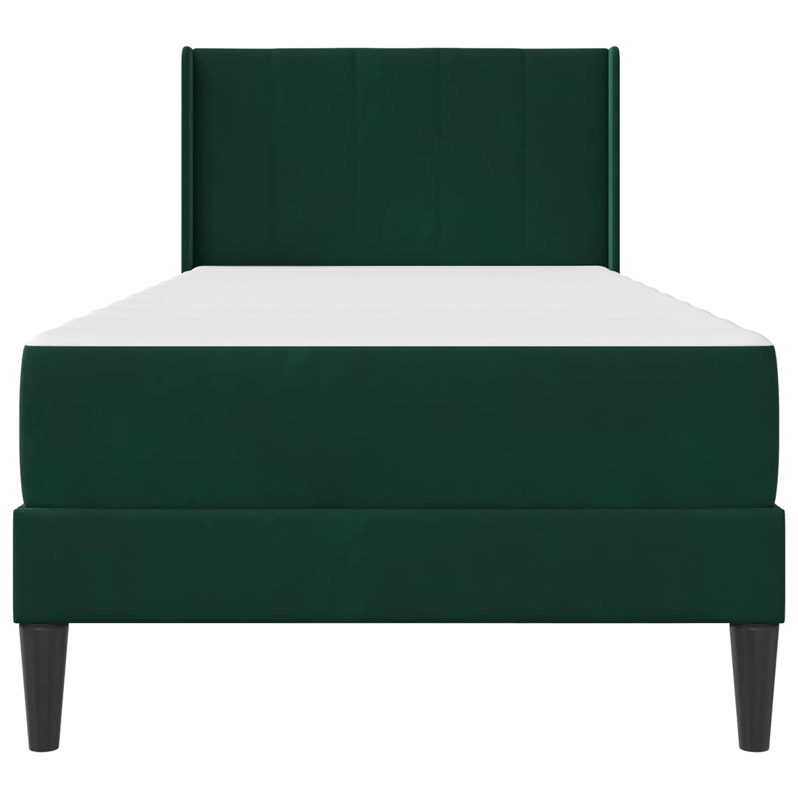 Struttura letto con materasso Verde Scuro 80 x 200 cm Velluto | homemem39