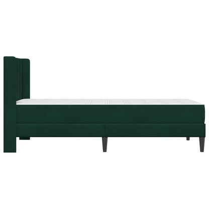 Struttura letto con materasso Verde Scuro 80 x 200 cm Velluto | homemem39