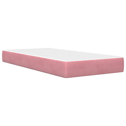 Struttura letto con materasso Rosa 80 x 200 cm Velluto | homemem39
