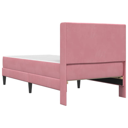 Struttura letto con materasso Rosa 80 x 200 cm Velluto | homemem39