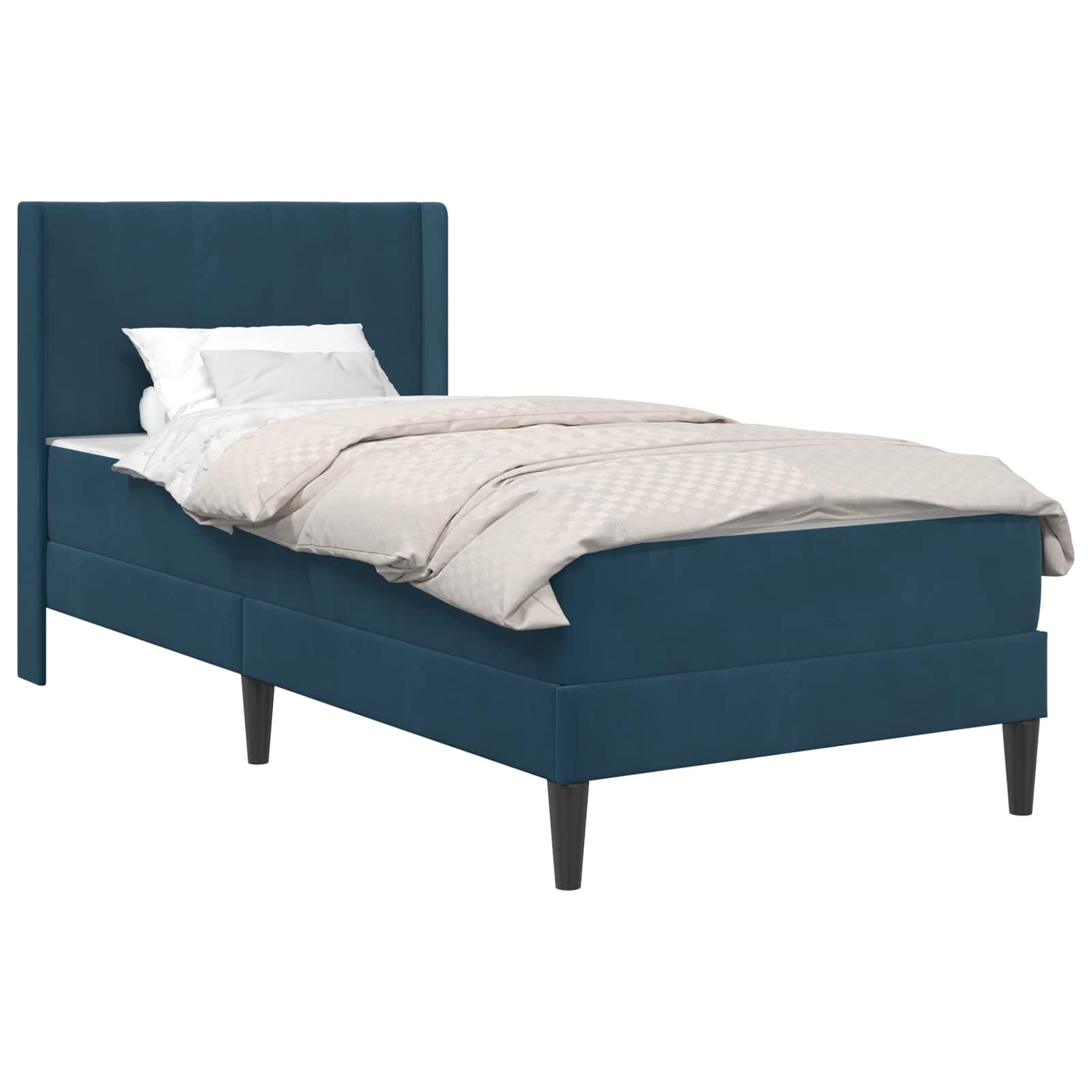 Struttura letto con materasso Blu 80 x 200 cm Velluto | homemem39