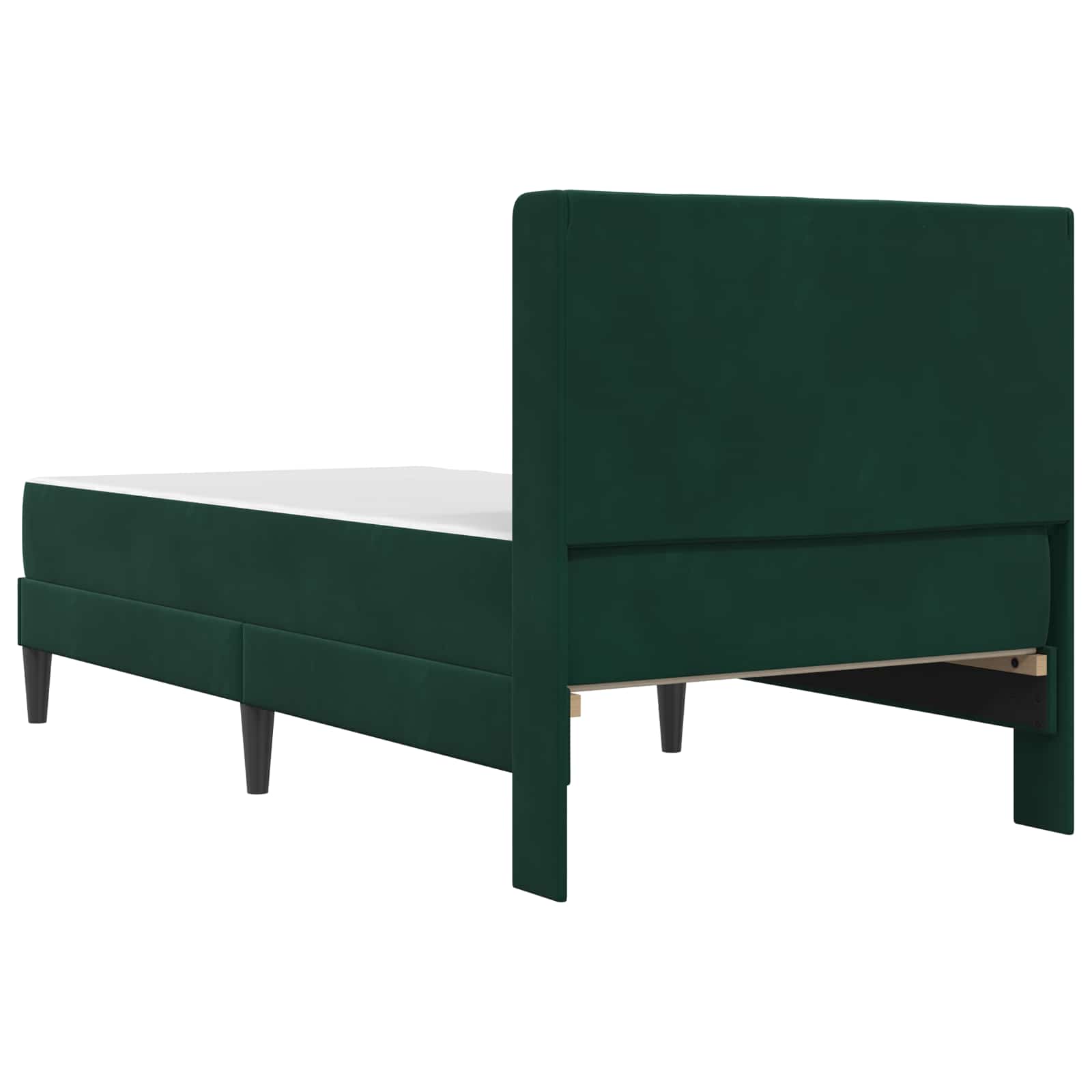 Struttura letto con materasso Verde Scuro 90 x 190 cm Velluto | homemem39