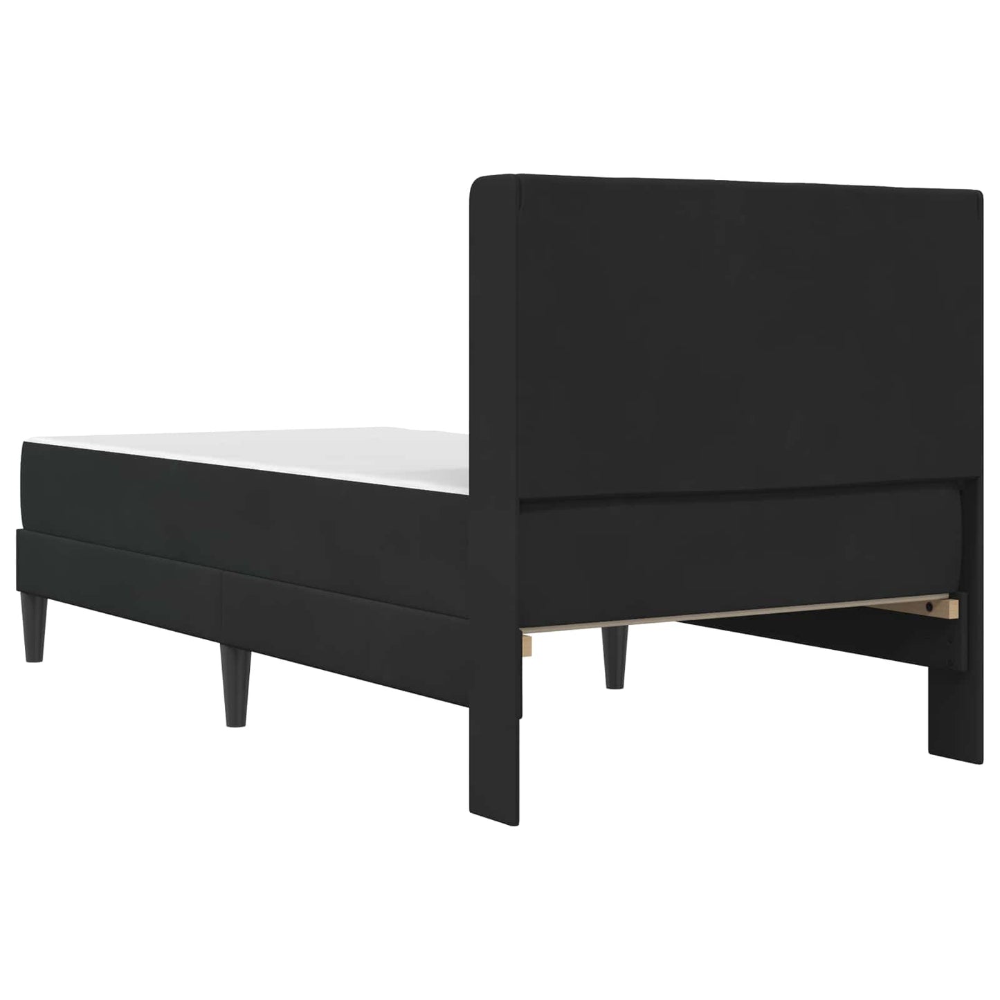 Struttura letto con materasso Nero 90 x 190 cm Velluto | homemem39