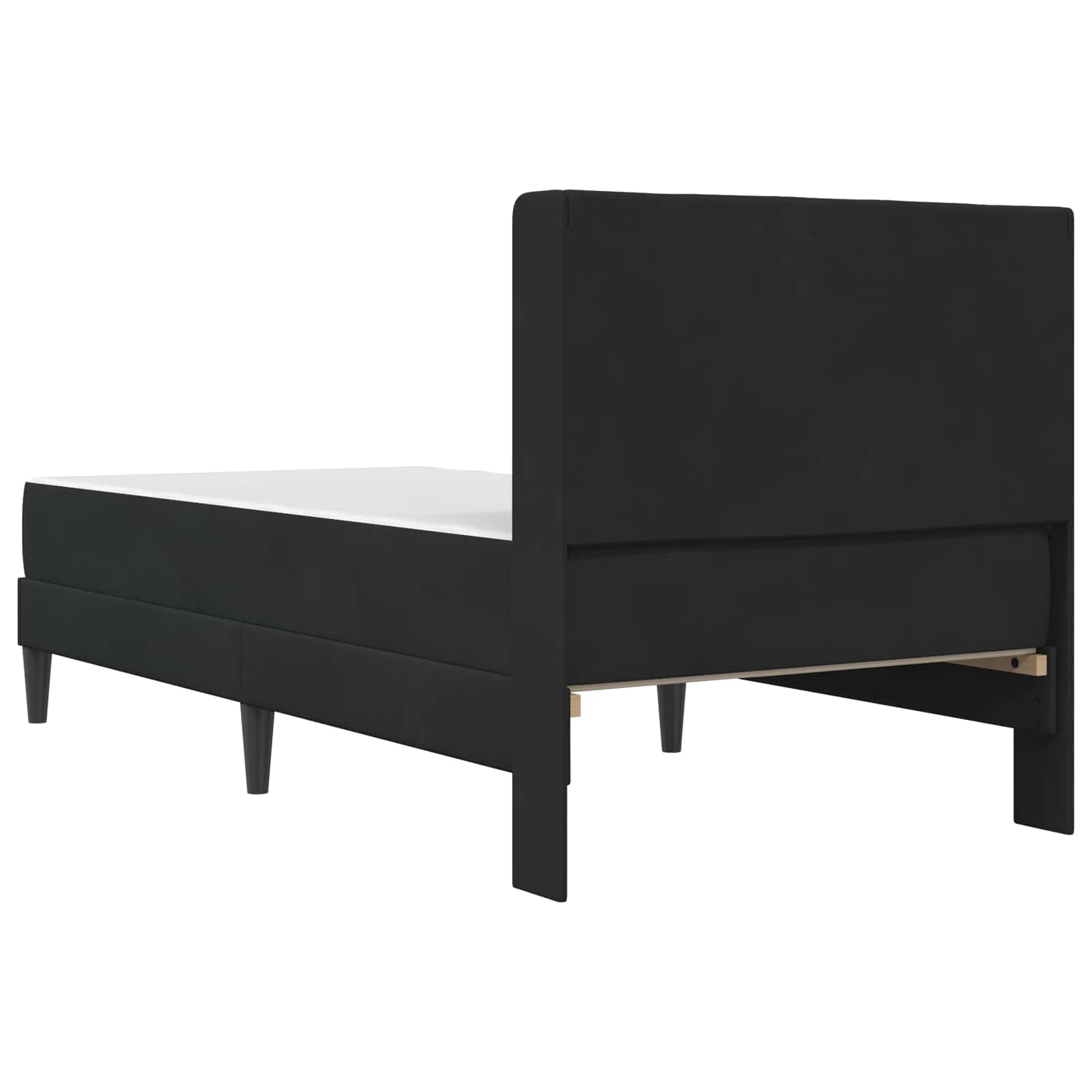 Struttura letto con materasso Nero 90 x 190 cm Velluto | homemem39