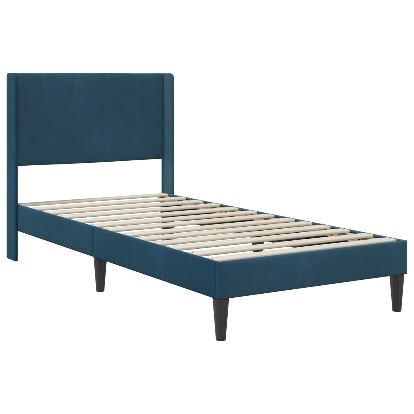 Struttura letto con materasso Blu 90 x 190 cm Velluto | homemem39