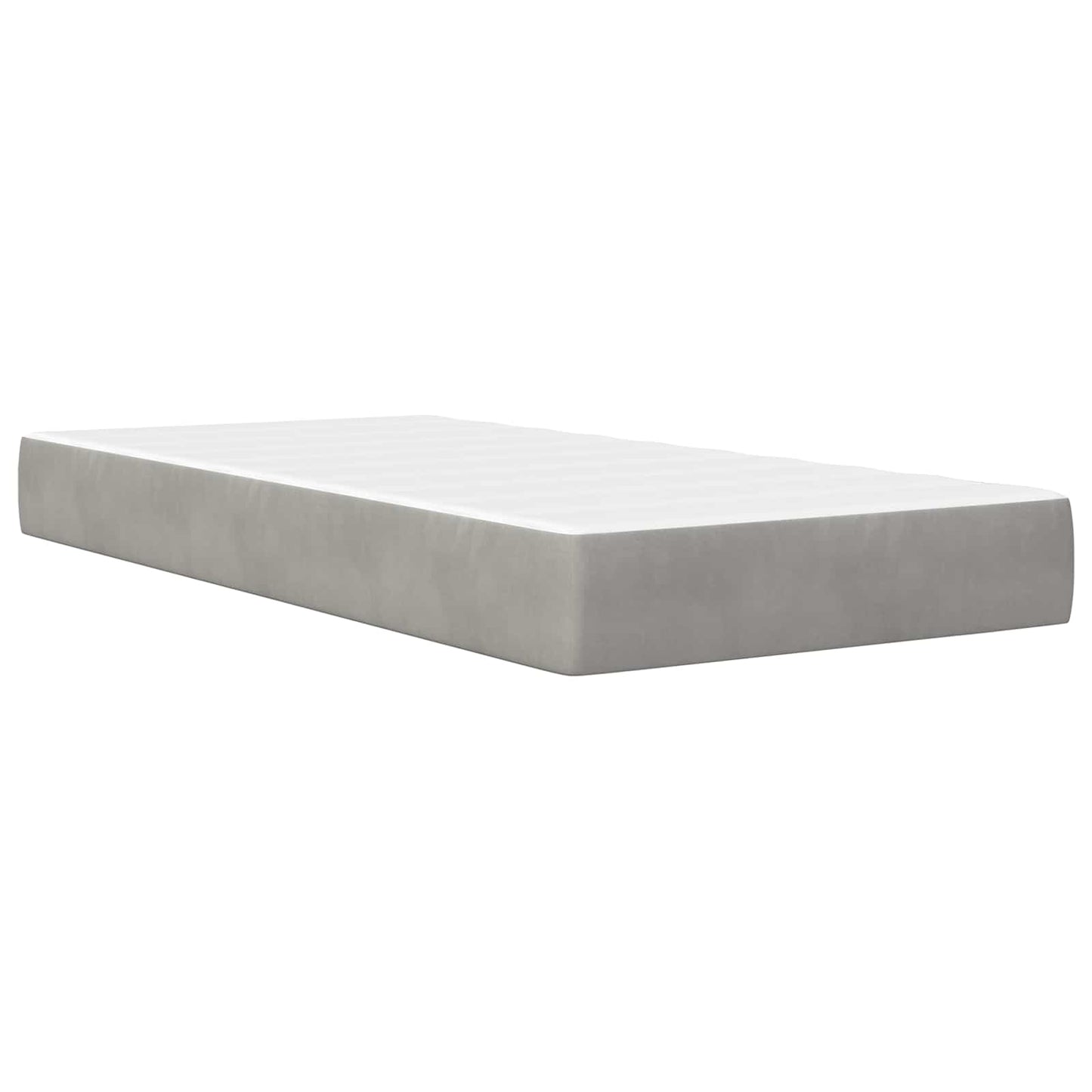 Struttura letto con materasso Grigio Chiaro 90 x 200 cm Velluto | homemem39