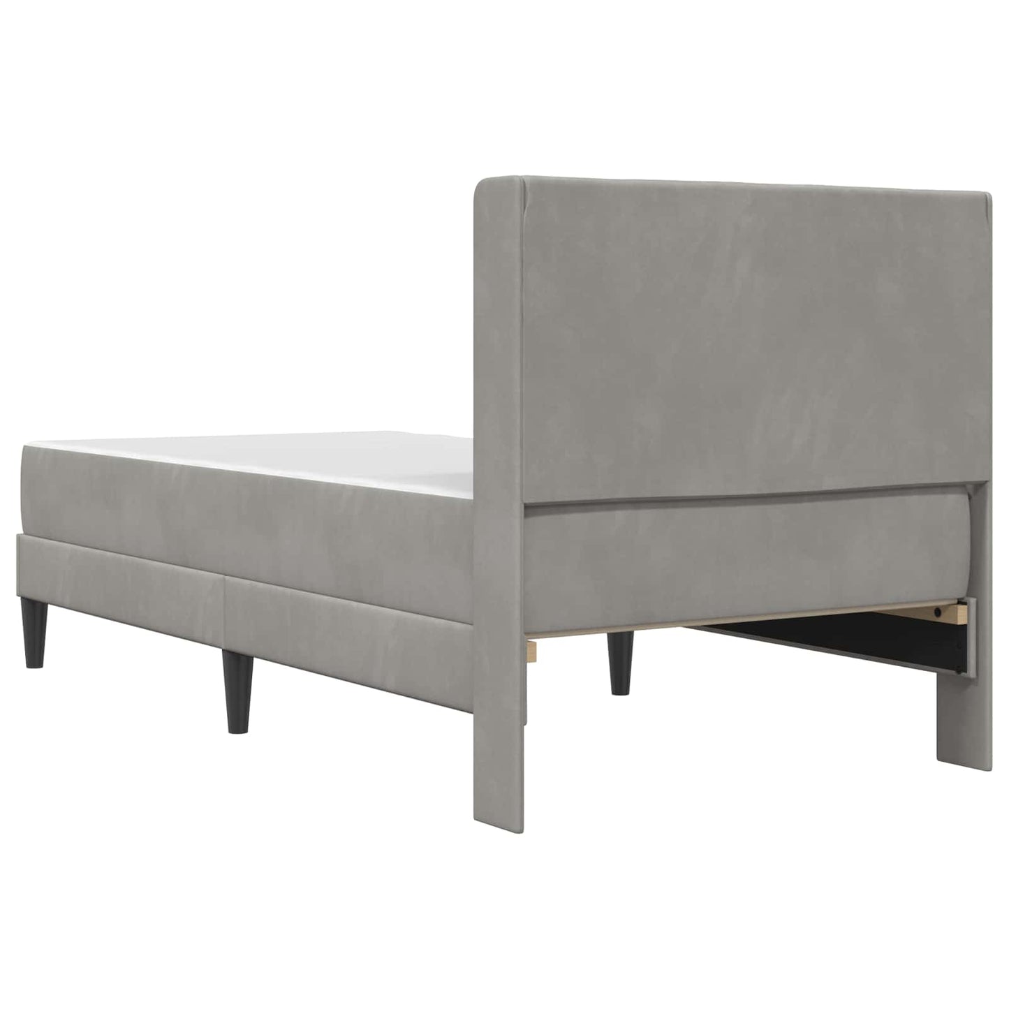 Struttura letto con materasso Grigio Chiaro 90 x 200 cm Velluto | homemem39