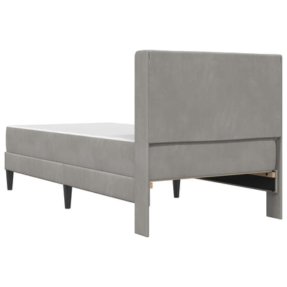 Struttura letto con materasso Grigio Chiaro 90 x 200 cm Velluto | homemem39