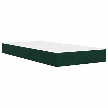 Struttura letto con materasso Verde Scuro 90 x 200 cm Velluto | homemem39