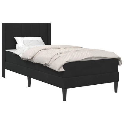 Struttura letto con materasso Nero 90 x 200 cm Velluto | homemem39