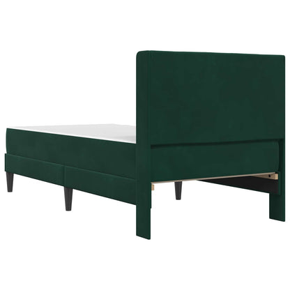 Struttura letto con materasso Verde Scuro 100 x 200 cm Velluto | homemem39