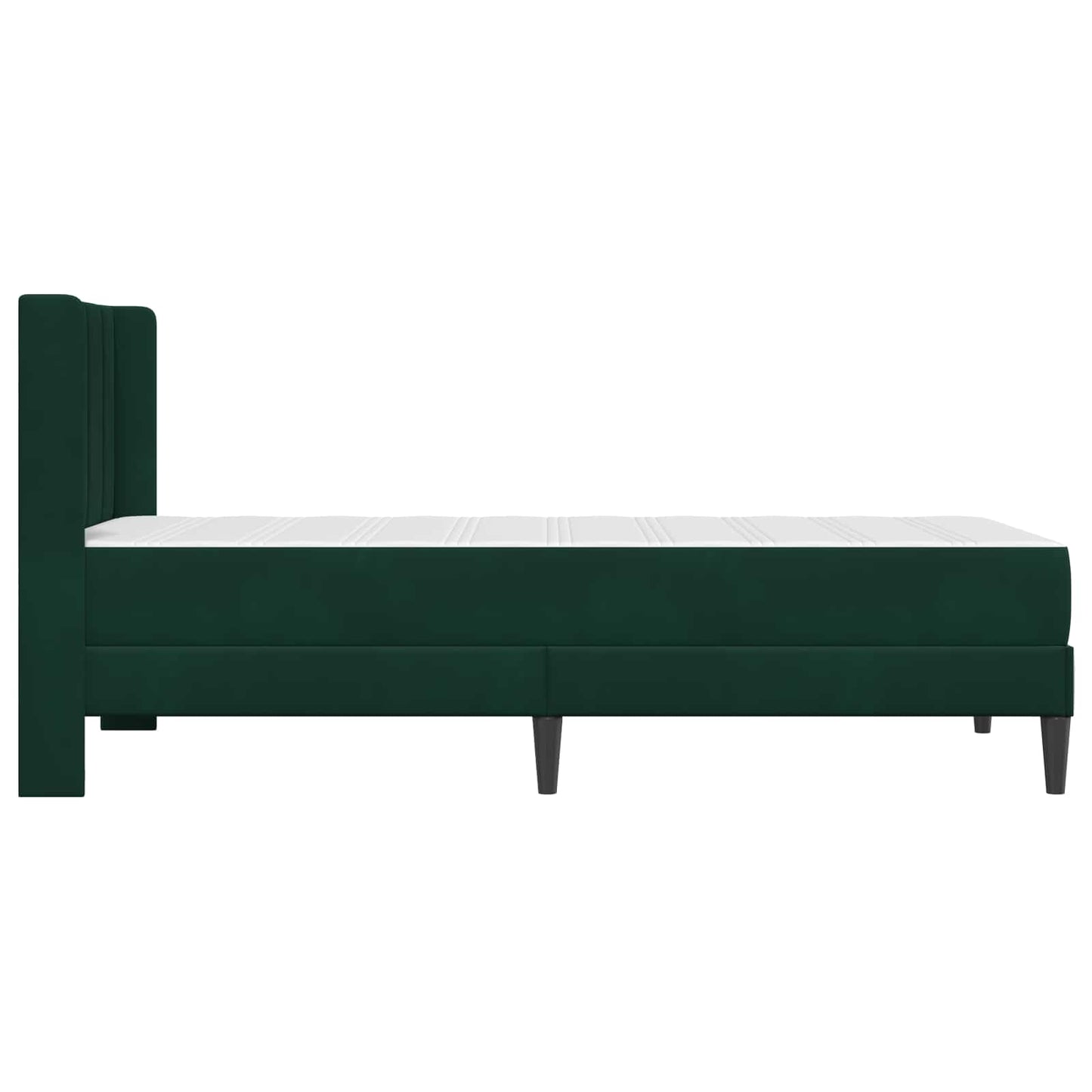 Struttura letto con materasso Verde Scuro 100 x 200 cm Velluto | homemem39
