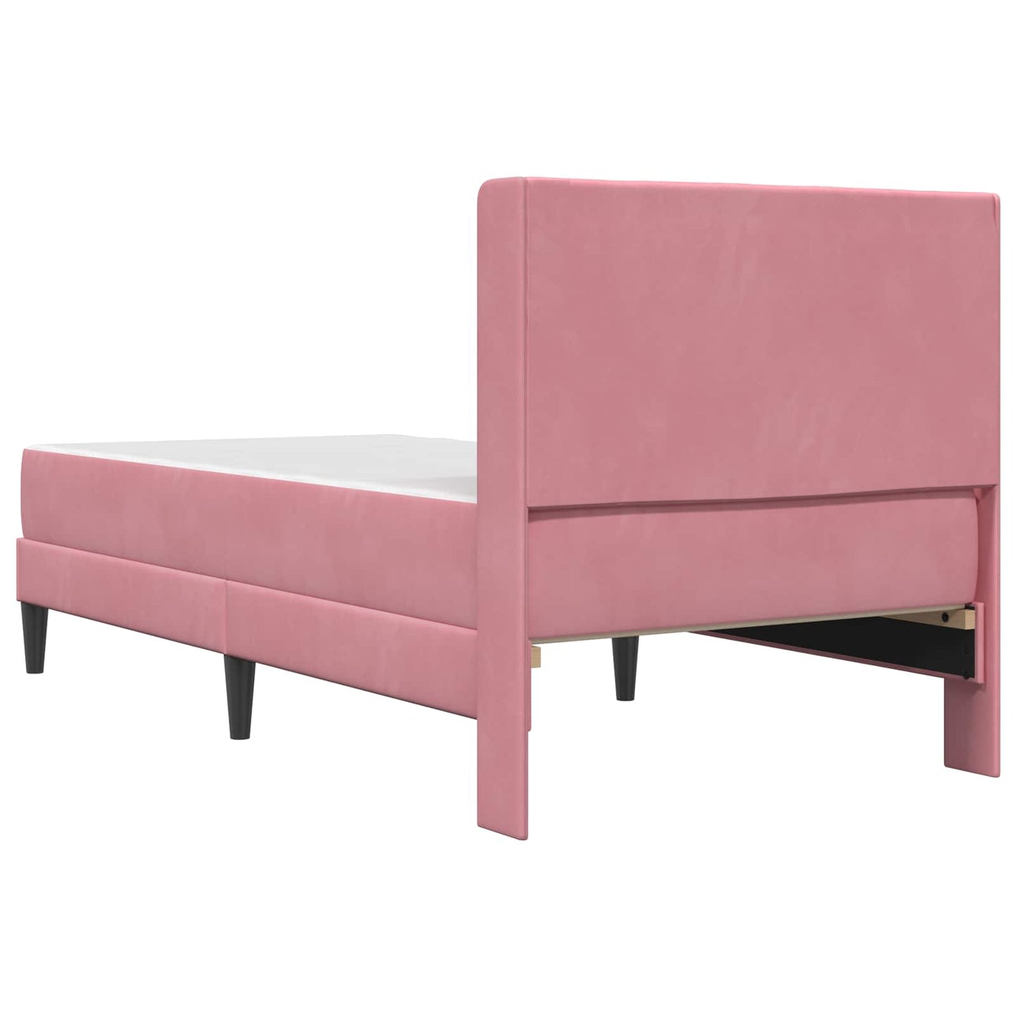 Struttura letto con materasso Rosa 100 x 200 cm Velluto | homemem39