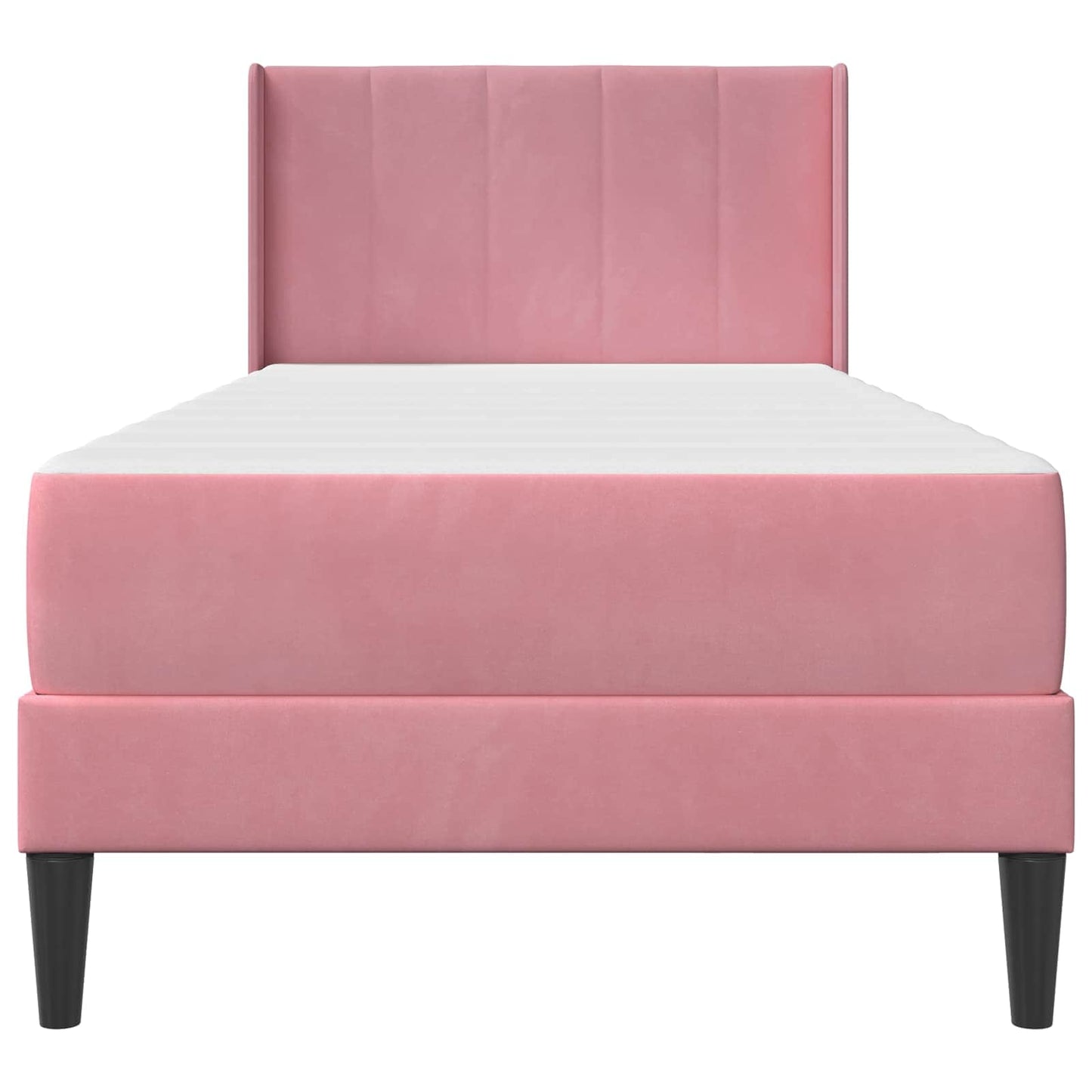 Struttura letto con materasso Rosa 100 x 200 cm Velluto | homemem39