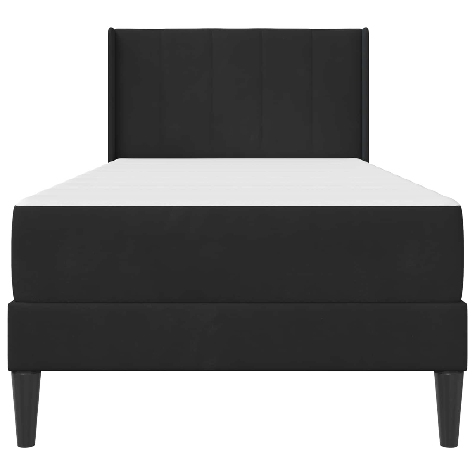 Struttura letto con materasso Nero 100 x 200 cm Velluto | homemem39