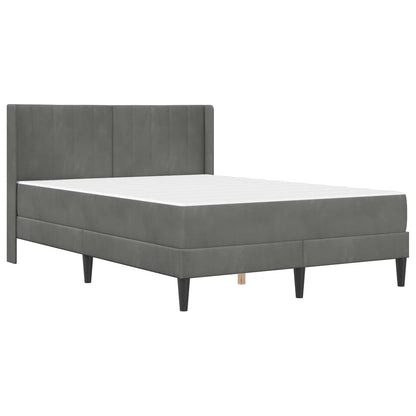 Struttura letto con materasso Grigio Scuro 120 x 200 cm Velluto | homemem39