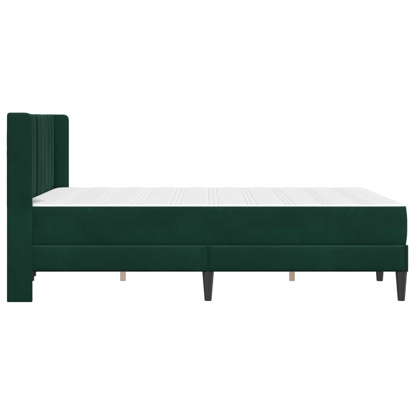 Struttura letto con materasso Verde Scuro 120 x 200 cm Velluto | homemem39