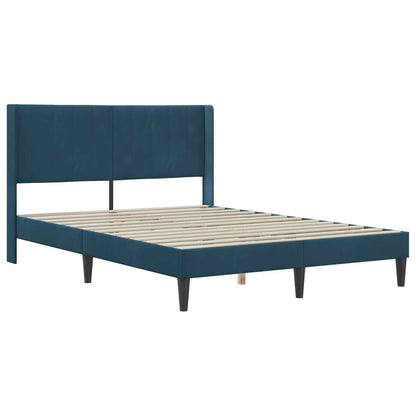 Struttura letto con materasso Blu 120 x 200 cm Velluto | homemem39