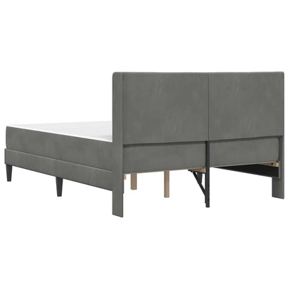 Struttura letto con materasso Grigio Scuro 140 x 190 cm Velluto | homemem39